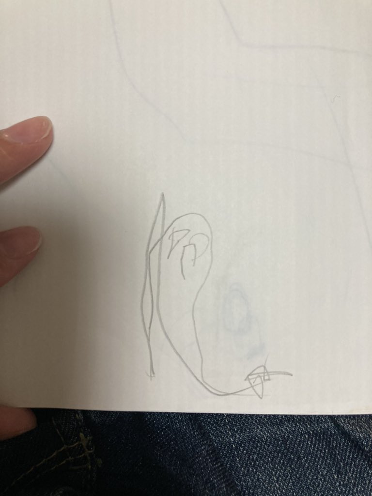asm_mmmm's tweet photo. 凪が
「見てー！オバケかいたー！」
って持ってきたのこれ！！
上手くない…？🥺❤️ https://t.co/X5JOCqO2Qu