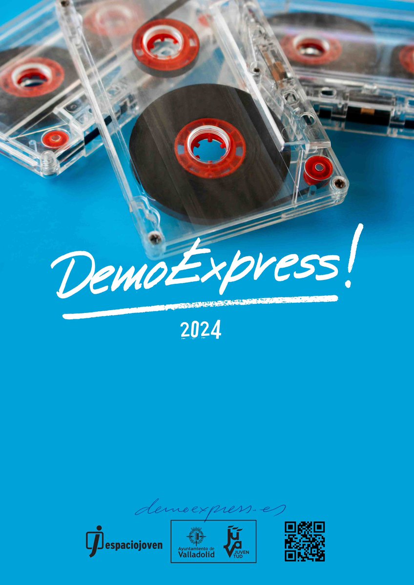 AyuntamientoVLL's tweet photo. 🚨 En marcha la XII edición de #DemoExpress, el certamen musical organizado por la Concejalía de Juventud, a través del @ejovensurVA.
👉🏻 Para jóvenes de 14 a 30 años, empadronados en Valladolid y el área de la Comunidad Urbana de Valladolid.
➕ Info👇🏼👇🏼
https://t.co/w86WgdM20a https://t.co/M2KzsjWRT4