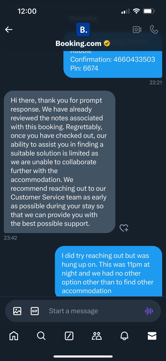 CharlieRobbie1's tweet photo. You would think booking through https://t.co/FkRDaneuxy would be reliable but obviously not. Havent checked in to the apartment so havent checked out. You still have the booking available on your site. This is a joke. https://t.co/hemgkycNww