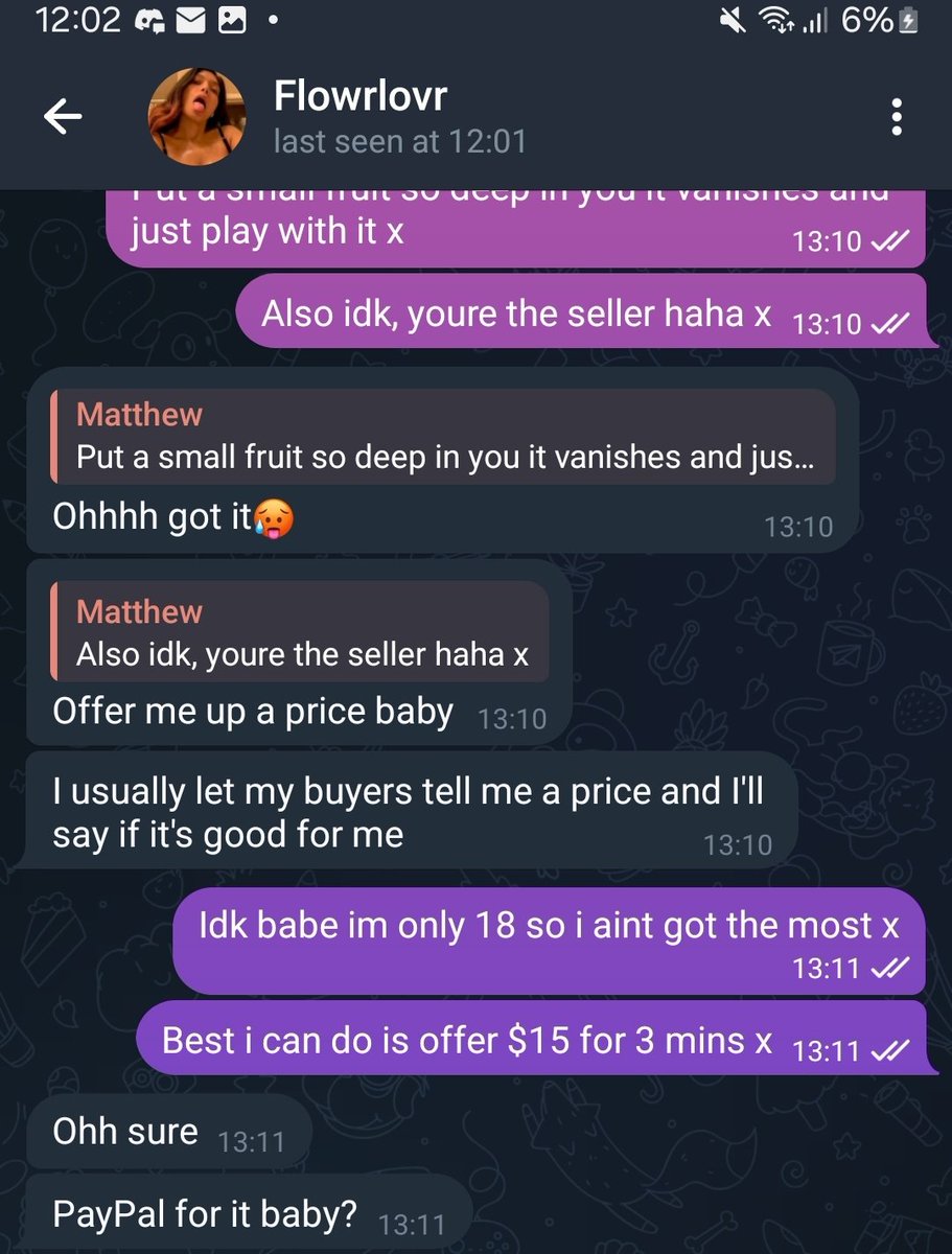 ErmenLouis's tweet photo. 🚨DO NOT BUY FROM @flowrloverr2266 🚨

• She agrees to do a video ($15)
• Takes ages to send the video
• Sends me a video from Pornhub and when fronted complains I lowballed when she agreed to it all 😂
• Sends me other videos instead which I didnt wanted.

#buyingcontent https://t.co/no8KIMtcSH
