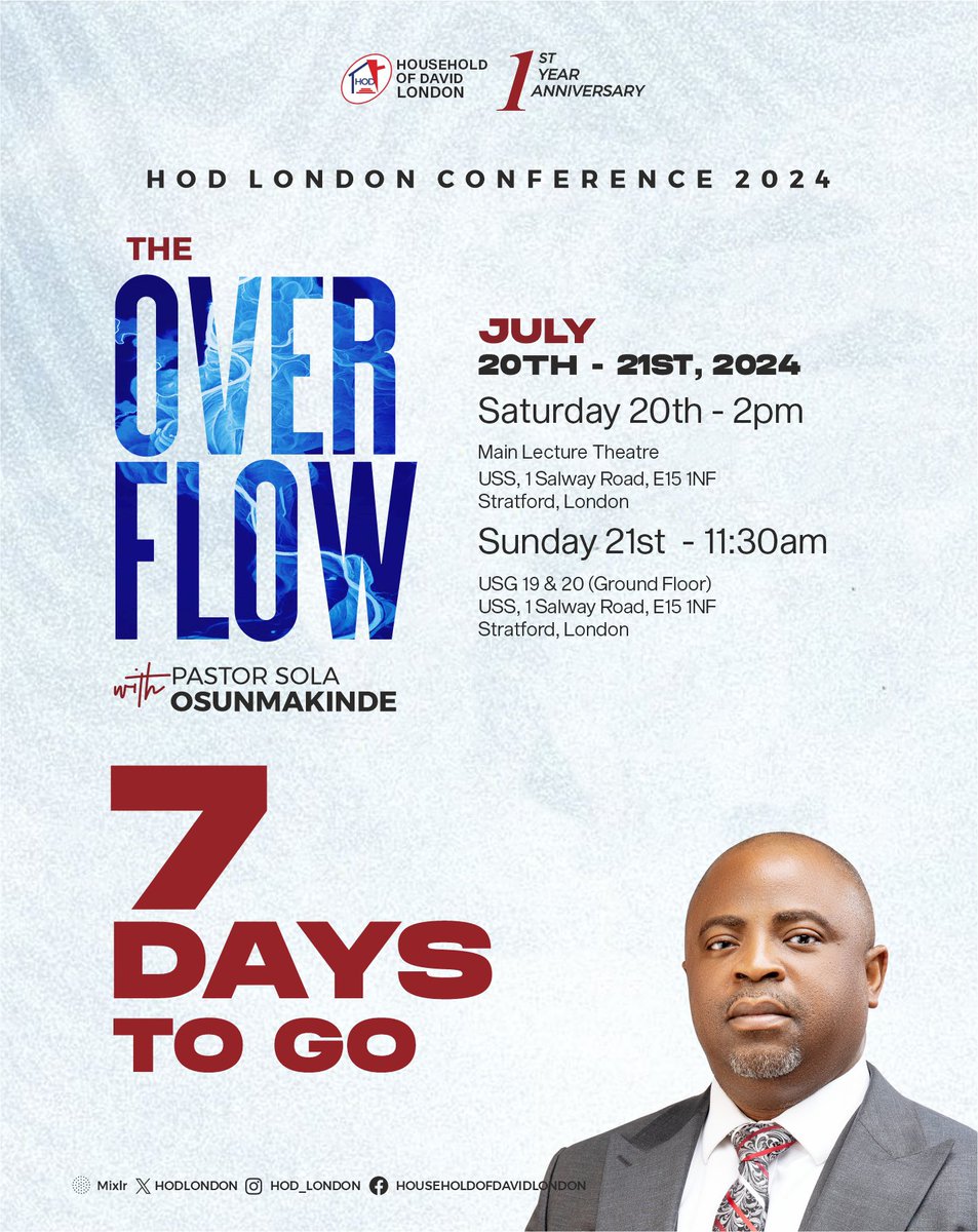 hodlondon's tweet image. 7 days until The Overflow! 🌊✨
The excitement is reaching new heights!
Save the date - it's coming fast!
Invite a friend, share the joy!

#OverflowConference #OneWeekToGo