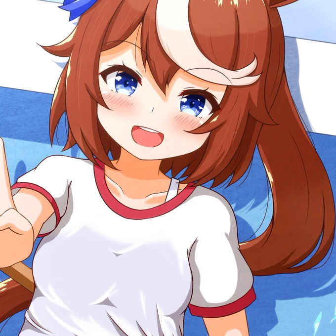 りんかさんのテイオー合同誌に参加させていただきました!体操着の下に何やら着ている様子…?ぜひお手に取ってお確かめください! 