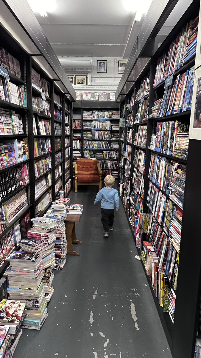 PaEustace's tweet photo. Introducing our youngest to the wonder aisles @KennysBookshop https://t.co/XhP7kkmHZM