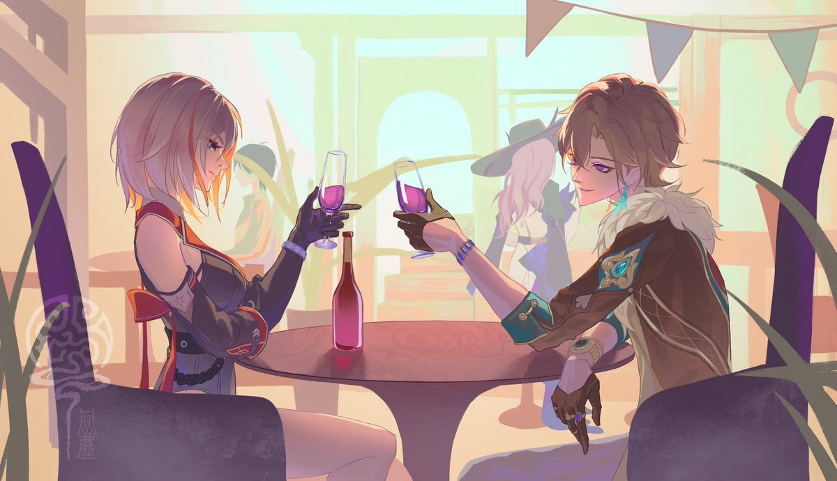 tccynn's tweet photo. #アベトパ #AvenTopaz #Aventurine #Topaz #Honkai_Star_Rail https://t.co/cXEhamBYUm