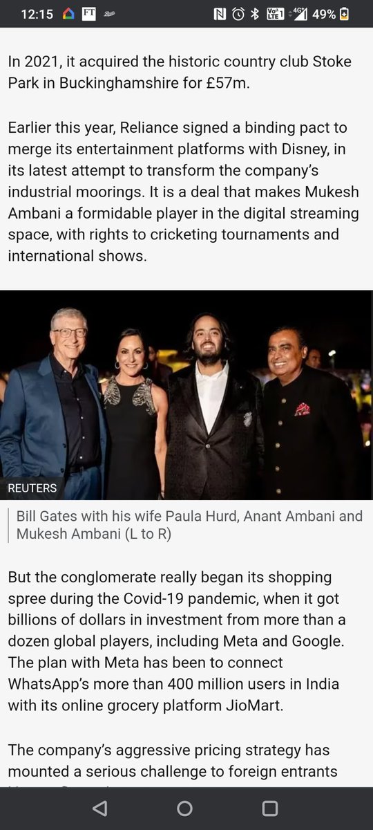 badriravi's tweet photo. @BBCWorld is it factually correct that Bill gates is married to Paula Hurd? I thought they were not yet married. Could you please fact check this report in your portal. https://t.co/5Wzzs0QZ7X