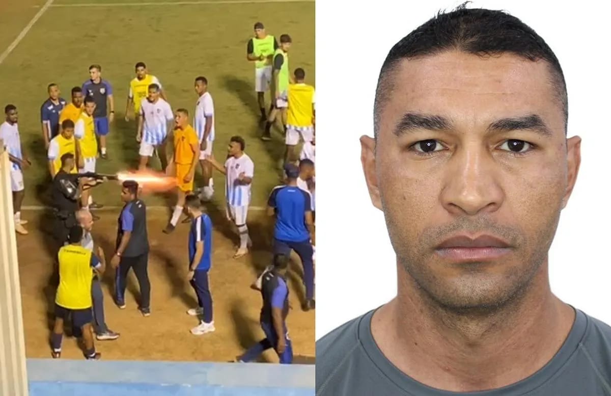 💣 De acordo com reportagem 
publicada no jornal O Popular, o terceiro sargento Edson de Souza Júnior, de 39 anos, foi o policial militar que disparou bala de borracha contra o goleiro Ramon Souza, do Grêmio Anápolis, em um jogo de futebol na quarta-feira (10). Embora afastado de