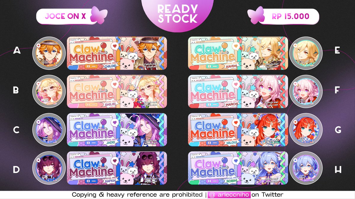 arleccniho's tweet photo. [any interactions are appreciated]

Haloo aku bawa 24 layout ready stock Genshin, HSR, Wuwa, sama ZZZ yang bisa ditake pukul 19.00 Wib. Avail all e-wallet/QRIS yaa! Bisa langsung Dm aku kalau mau take. Selamat jajan!

#zonauang #zonaba https://t.co/adDI2gXE0b