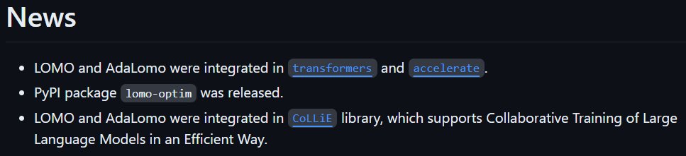 Now we have integrated LOMO!