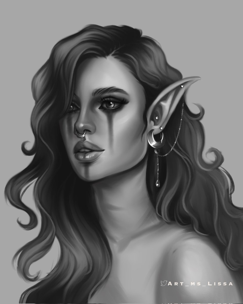 art_ms_lissa's tweet photo. Little black and white
#elves #Commission #portraitelves https://t.co/Pn9EoKIrxs