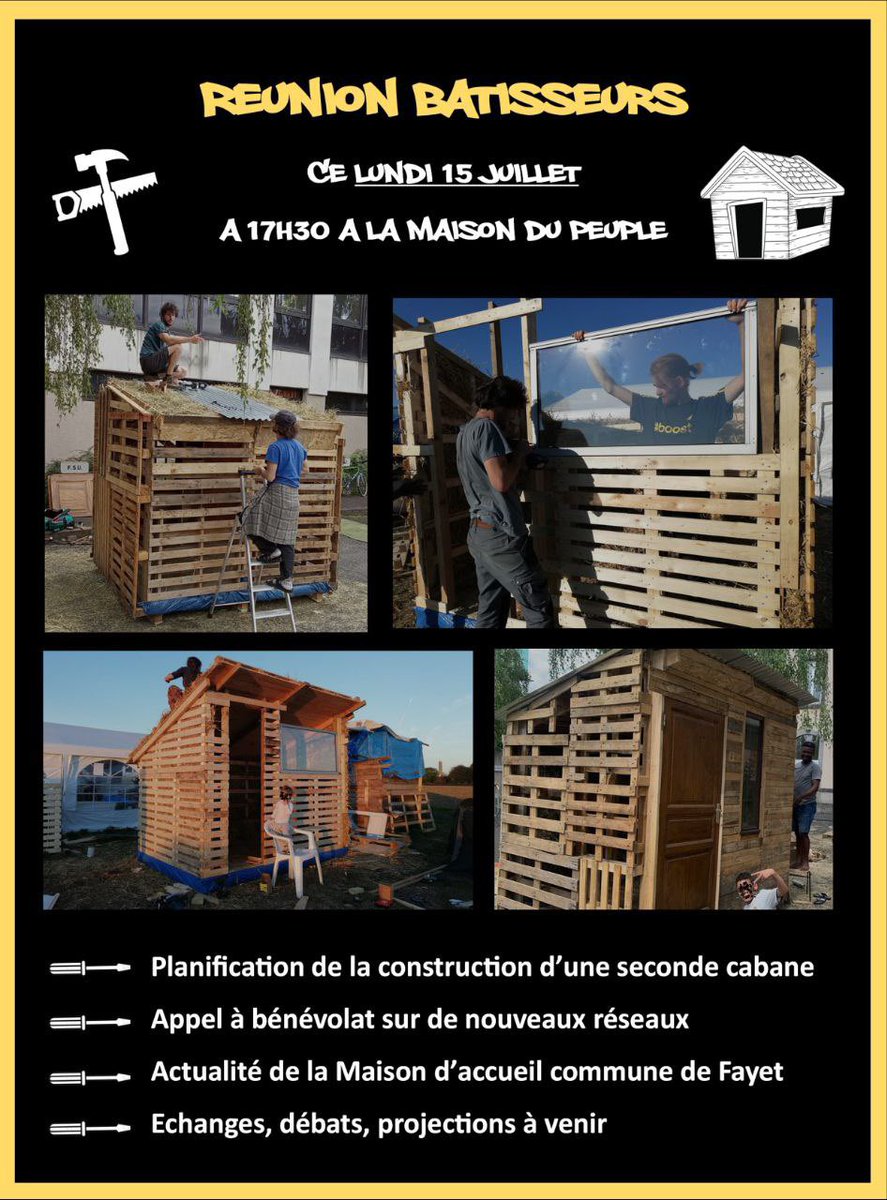 Resf63's tweet photo. 🔴 Situation humanitaire dégradée et sans abrisme à #ClermontFerrand
📣 Mobilisation citoyenne !
Face aux désengagements des pouvoirs publiques, collectivement construisons des alternatives! C'est ce lundi 15 juillet à la #MaisonDuPeuple
#AsileMunicipal #UnToitPourTous https://t.co/lQYlzUATgR