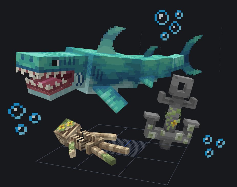 Blue Shark🦈
Made in <a href="/blockbench/">Blockbench</a>

#Minecraft #Blockbench #pixelart #lowpoly #stylized