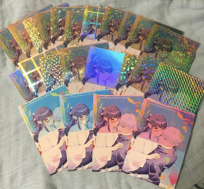 おたクラブさんから有償見本(銀箔オーロラフルセット)届いたー!可愛い!綺麗!!カッコ良いー!!!