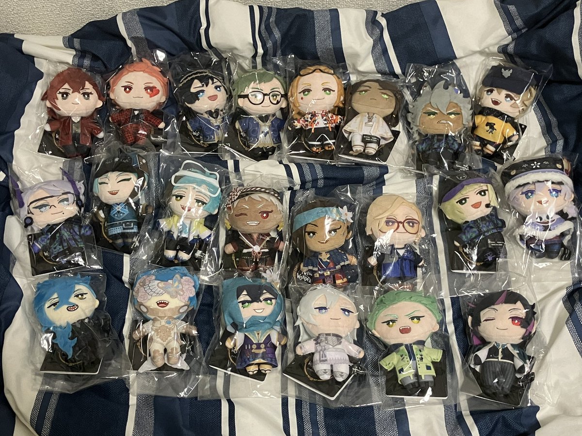 ツイステ展の受注ぬいぐるみマスコット 全員届きました🥺 可愛い