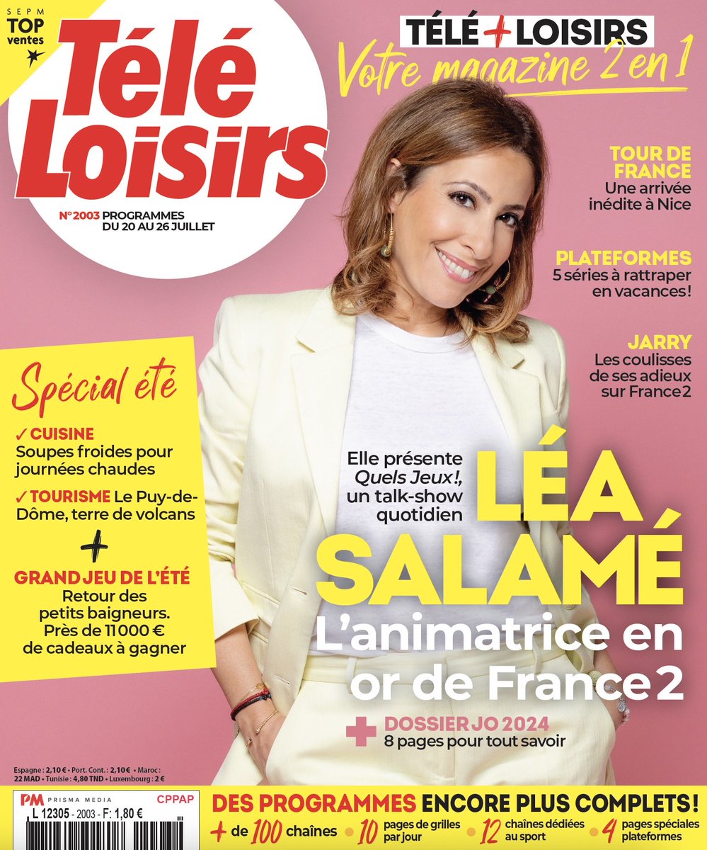 Clément Rodriguez (@clementrodri_) on Twitter photo Rencontre chaleureuse et sans langue de bois avec <a href="/LeaSalame/">Léa Salamé</a>, en Une de <a href="/TeleLoisirs/">Tele-Loisirs.fr</a> dès ce lundi. L’animatrice en or de France Télé ne comptait pas manquer le rendez-vous du siècle et animera #QuelsJeux tous les jours pendant les Jeux olympiques et paralympiques Rencontre chaleureuse et sans langue de bois avec <a href="/LeaSalame/">Léa Salamé</a>, en Une de <a href="/TeleLoisirs/">Tele-Loisirs.fr</a> dès ce lundi. L’animatrice en or de France Télé ne comptait pas manquer le rendez-vous du siècle et animera #QuelsJeux tous les jours pendant les Jeux olympiques et paralympiques