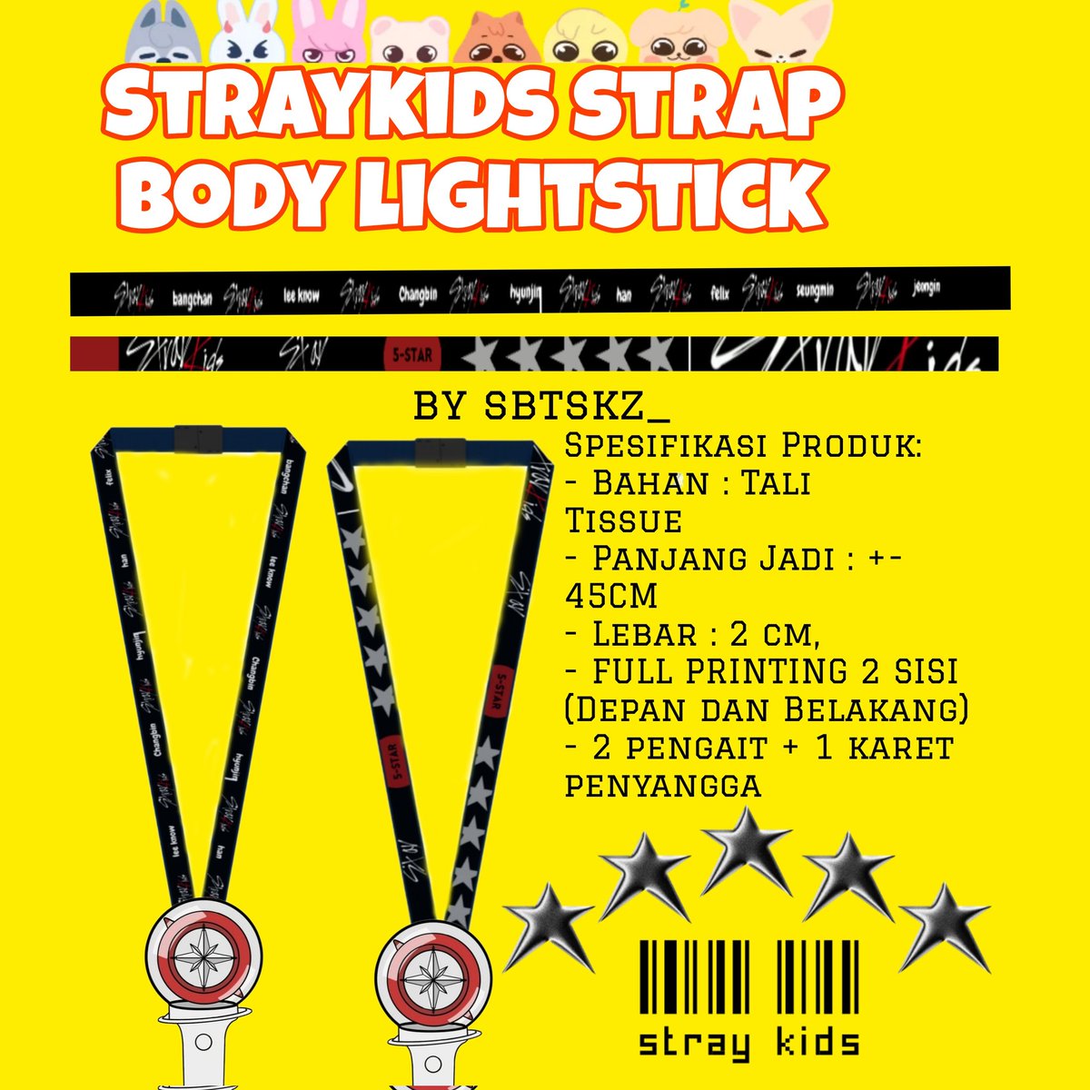 sbtskz_'s tweet photo. [OPEN PO]
stray kids lightstick strap body by sbtskz_

Price 45k | dp 30k
dom jkt
pelunasan by shopee

order? dm
ada gdmnya nanti😊

#skzoo #strapLS #WTS^^ https://t.co/XShNZCbiCw
