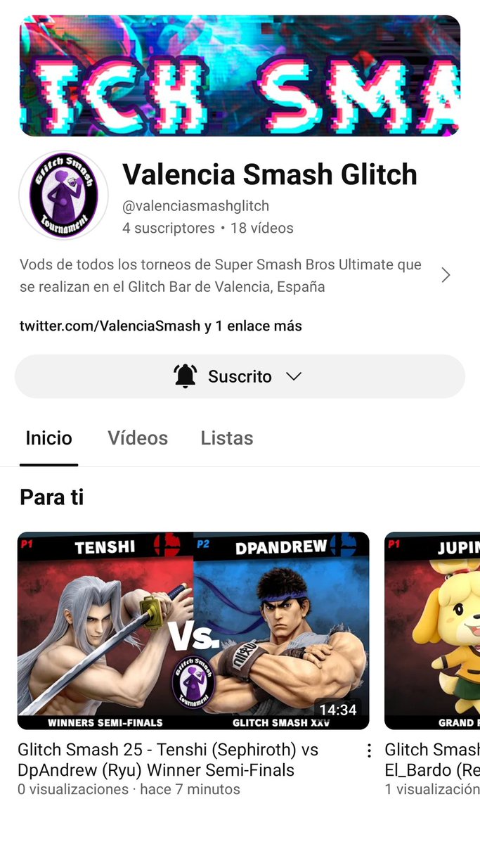 ValenciaSmash's tweet photo. ¡Tras un largo tiempo, nos complace anunciar que hemos creado un canal de YouTube para subir los sets de los torneos que realizamos en el Glitch Bar! 

Tanto semanales como mensuales, los torneos streameados se publicarán en este canal, abajo tenéis el enlace al canal. 🔥 https://t.co/sgG4XnOHK6