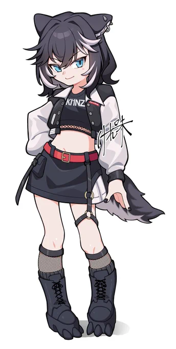 #kmnzart なんというか性格的にも可愛い服着てくれたらギャップでやばいよね、配色的にメイド服とかも似合うよきっと