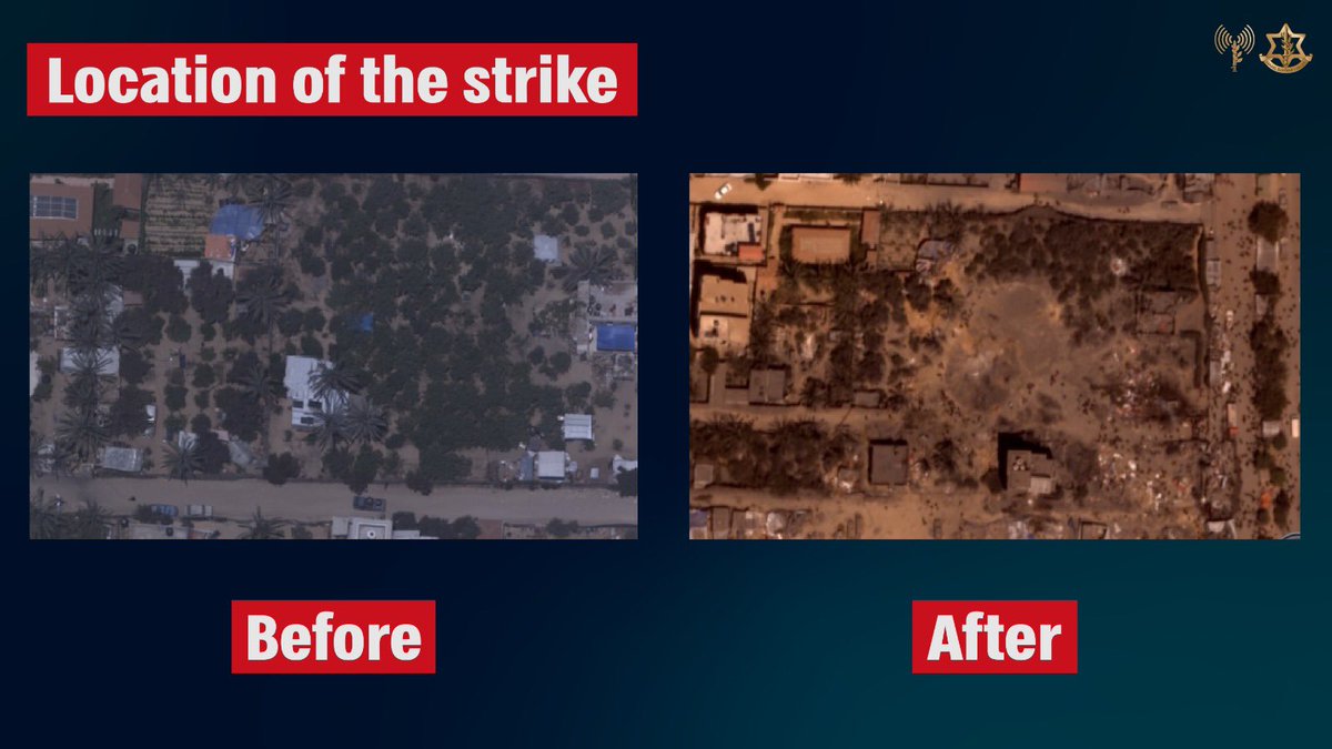 In a joint IDF and ISA activity based on precise intelligence, the IDF's Southern Command and the IAF carried out a strike in an area where two senior Hamas terrorists and additional terrorists hid among civilians. The location of the strike was an open area surrounded by trees,
