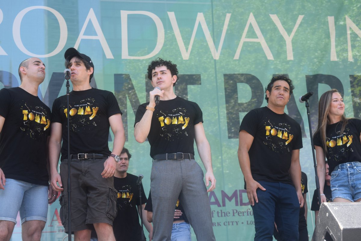 GillianBlum's tweet photo. The cast of "The Who's Tommy" performing the "MTC Medley" from @WhosTommyShow- https://t.co/dlb0xG1KGq