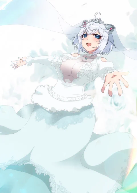 ジューンブライドグッズ買ったから白いドレスのシロちゃん再掲 