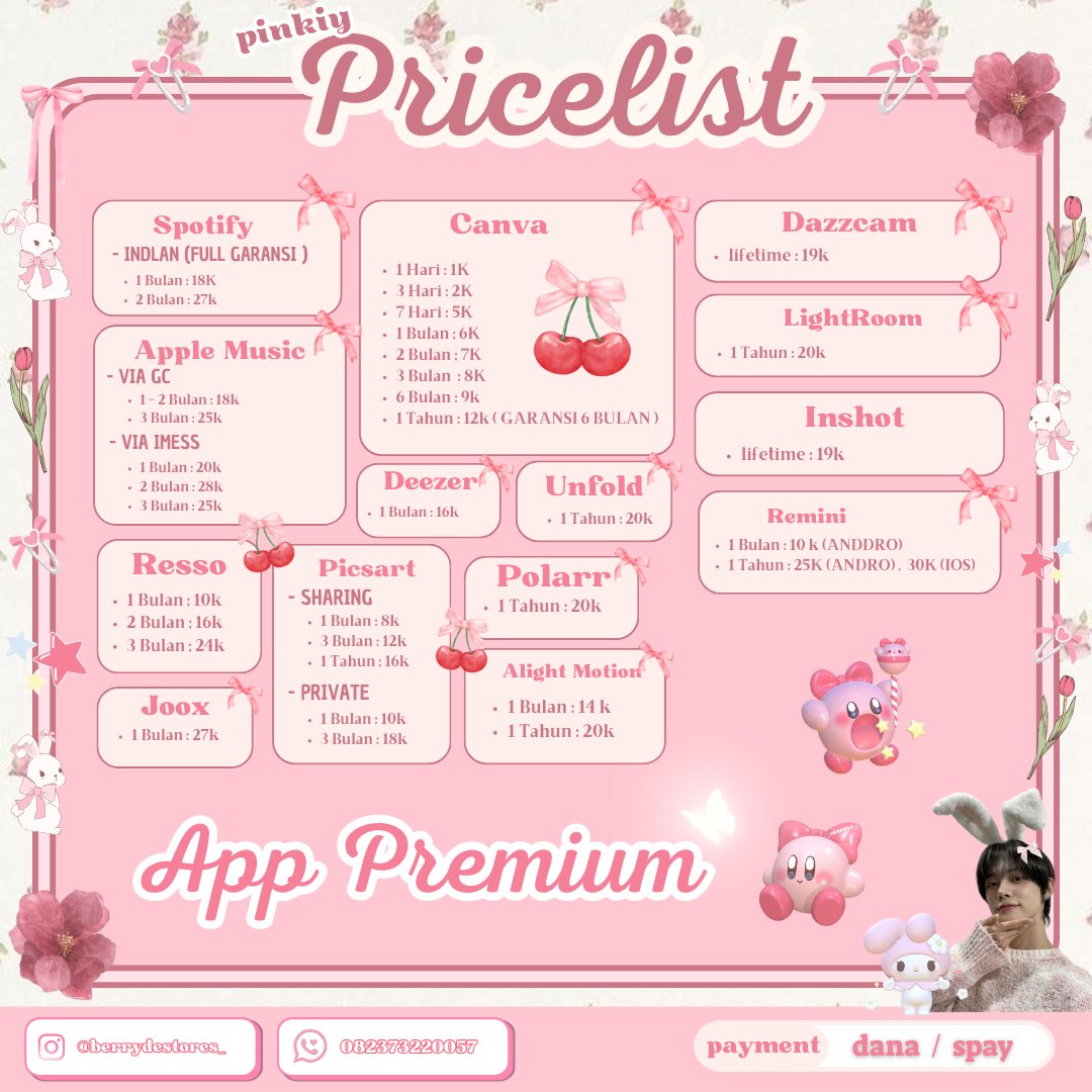 🎀 𝐀𝐩𝐩 𝐏𝐫𝐞𝐦𝐢𝐮𝐦 𝐌𝐮𝐫𝐚𝐡 🎀
      
𝐘𝐮𝐤 𝐎𝐫𝐝𝐞𝐫 𝐝𝐢 𝐬𝐢𝐧𝐢 👇🏻
wa.me/+6282373220057

#zonauang #apppremium