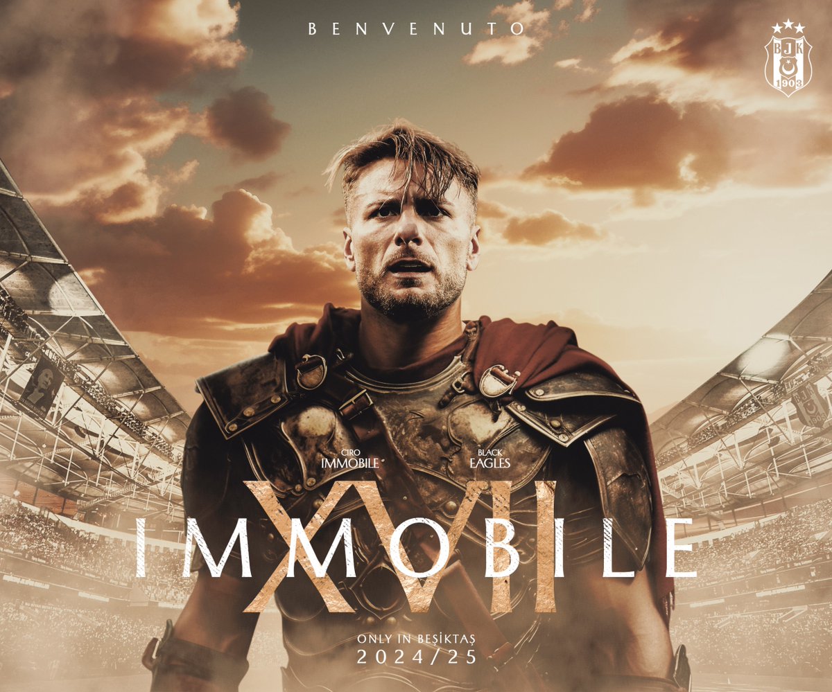Beşiktaş exclusively presents The Gladiator sequel. ⚔️

Benvenuto al Beşiktaş, Ciro! 🦅