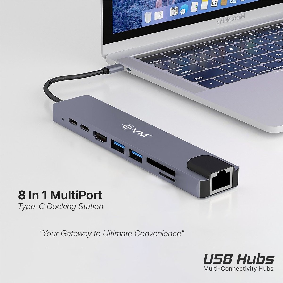 evmzone's tweet image. EVM 8-in-1 Multiport Type-C Docking Station. This type-C port into seven ports, it's designed to meet all your connectivity needs.
.
Visit Evmzone.com
.
#EvmIndia
.
#productivity #multiportadapter
#BeConnected #technnology #style #electronics #gadgets #tech #evmforall