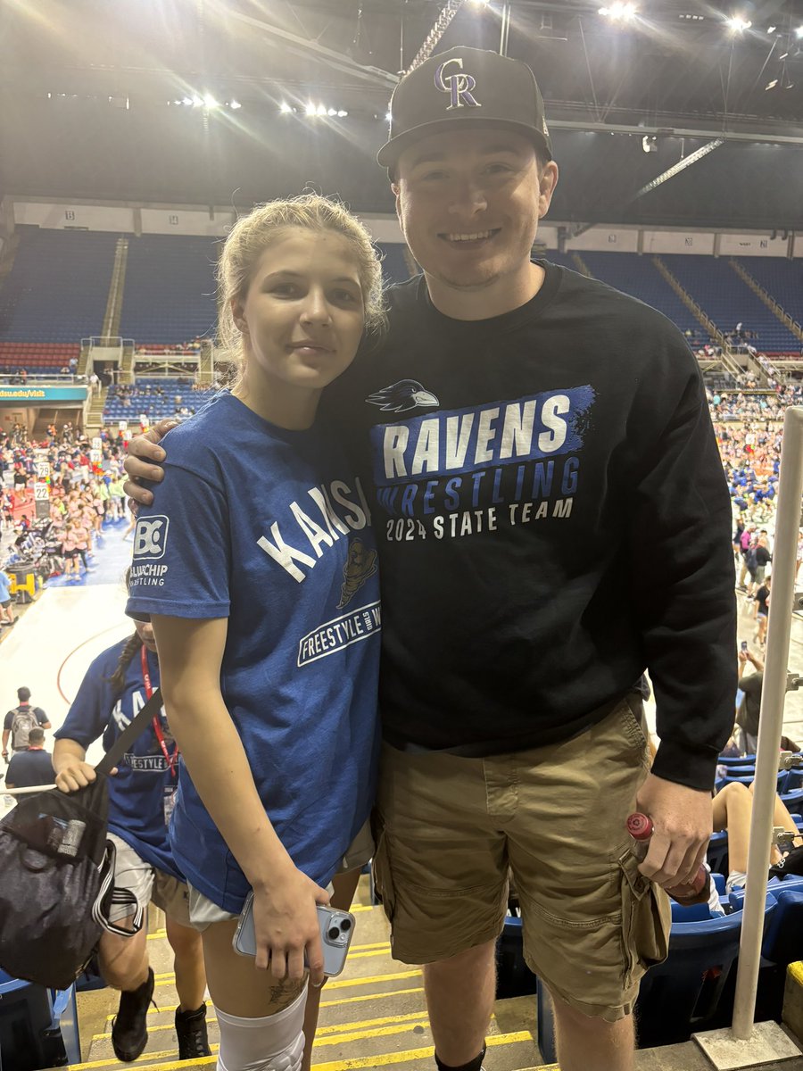 She earned her way to Nationals! And her high school coach made the trip to support her. These are huge brackets wow! Here we go! <a href="/ONWwrestleraven/">Olathe Northwest Girls Wrestling</a>