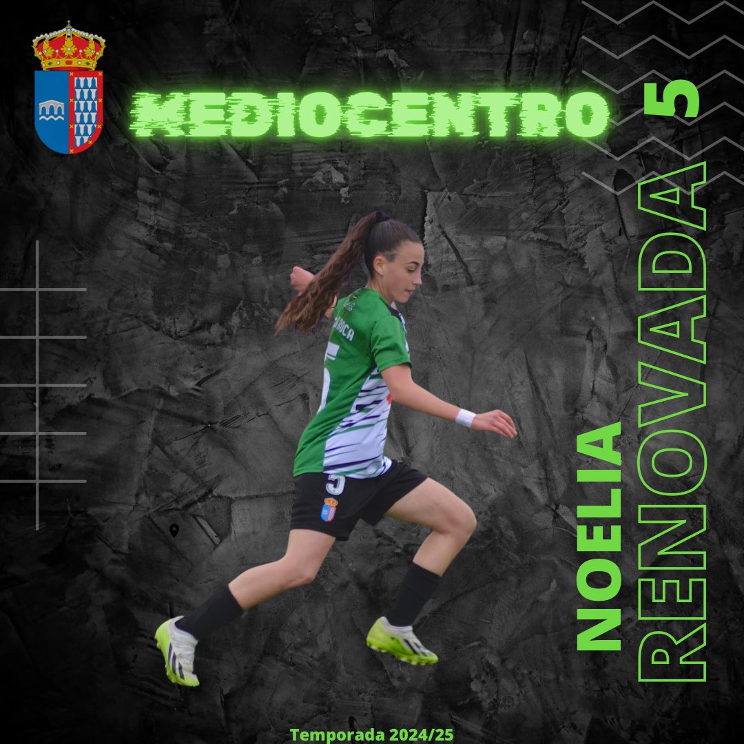 Renovación de nuestro equipo femenino.

Noelia, una de las jugadoras con más minutos disputados en la temporada pasada a pesar de su juventud.

Pivote con gran toque de balón, una grandísima conducción para superar líneas y un trabajo incansable.

¡VAMOS NOELIA! 💚🖤