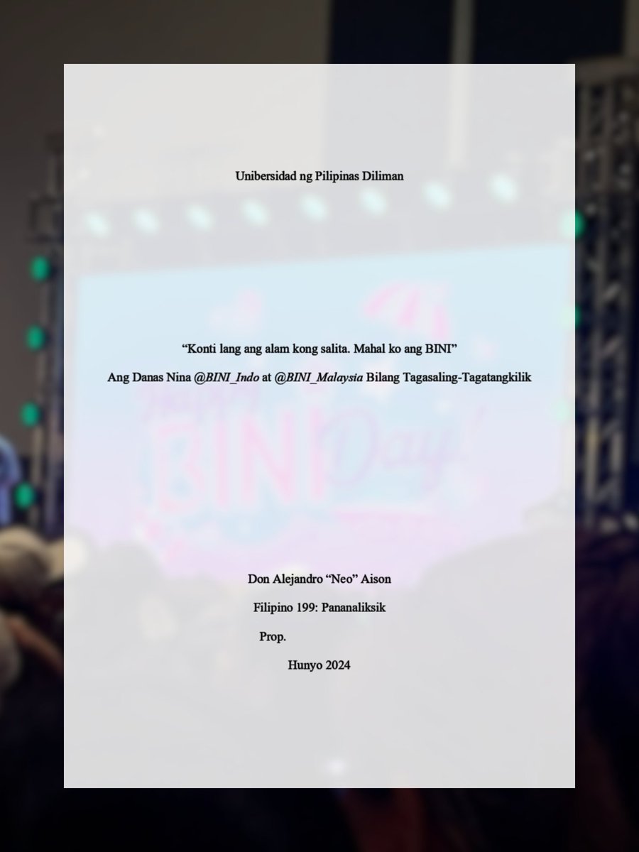 KasamaNiyo's tweet image. "SLMT sa [lahat ng naniwala't] naging kasmala ako para maigpawan ang Karera.”

💯 Naibsan ang gabundok na INC at DRP
📚 Nairaos ang Lingg 199 at Fil 199 nang sabay
🎓 Natanggap sa MA Filipino (Wika)

Ganito pala kapag #gradwaiting na—or better yet, gradweyyyting 🤙

#Sablay2024