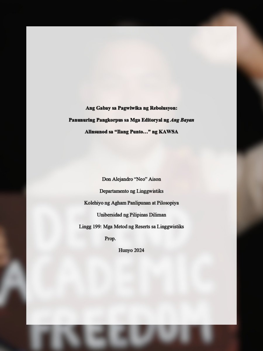 KasamaNiyo's tweet image. "SLMT sa [lahat ng naniwala't] naging kasmala ako para maigpawan ang Karera.”

💯 Naibsan ang gabundok na INC at DRP
📚 Nairaos ang Lingg 199 at Fil 199 nang sabay
🎓 Natanggap sa MA Filipino (Wika)

Ganito pala kapag #gradwaiting na—or better yet, gradweyyyting 🤙

#Sablay2024