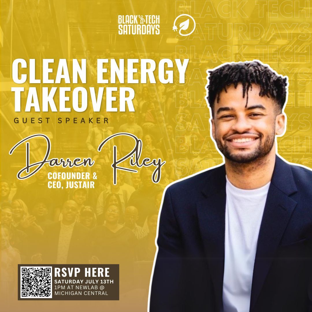 BlckTchSaturdys's tweet photo. Join us this Saturday, July 13th for the CLEAN ENERGY TAKEOVER @NewLab #Detroit
RSVP on Eventbrite https://t.co/ara5wfE2FP
#HOTTECHSUMMER #togetherwecan #BlackTechSaturdays https://t.co/vrAR37E76j