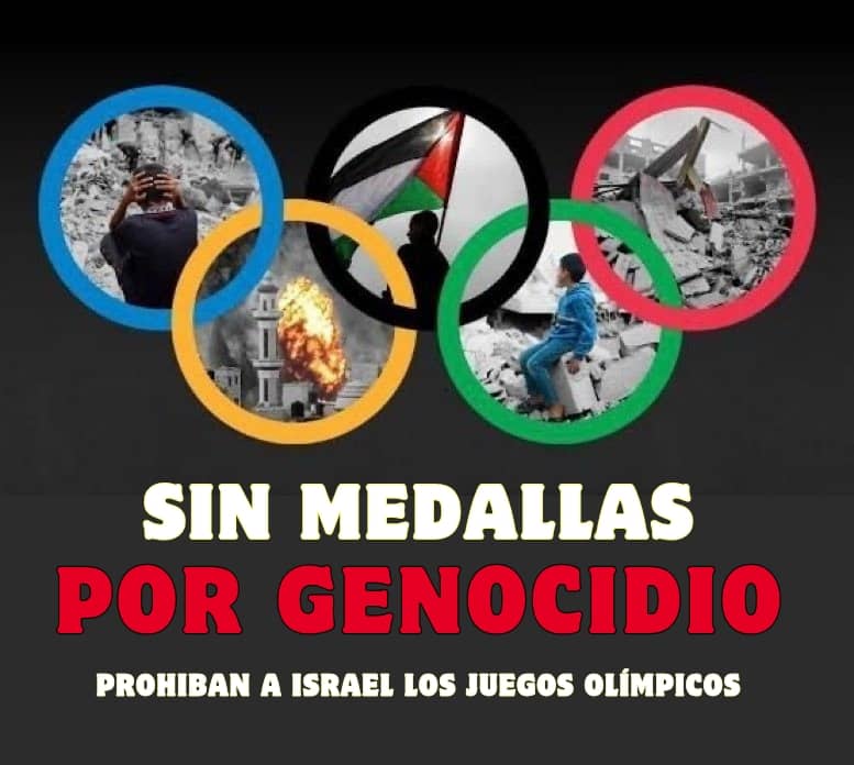 Fuera Israel de los Juegos Olímpicos! No queremos medallas para genocidas!
Comparte!
