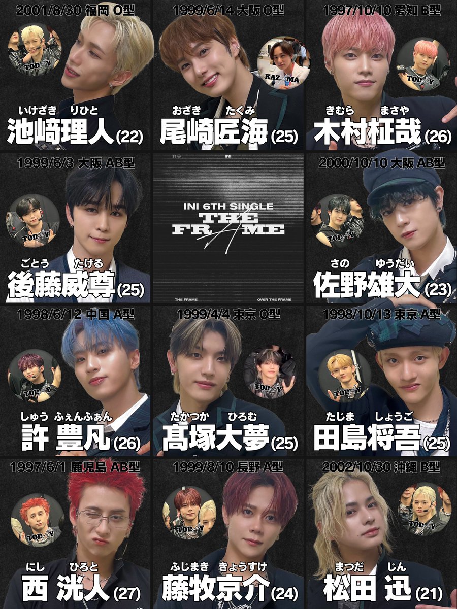 アイドル INI 20240613 INI公式Xより [#INI_3rd_anniversary] INI 6TH SINGLE 