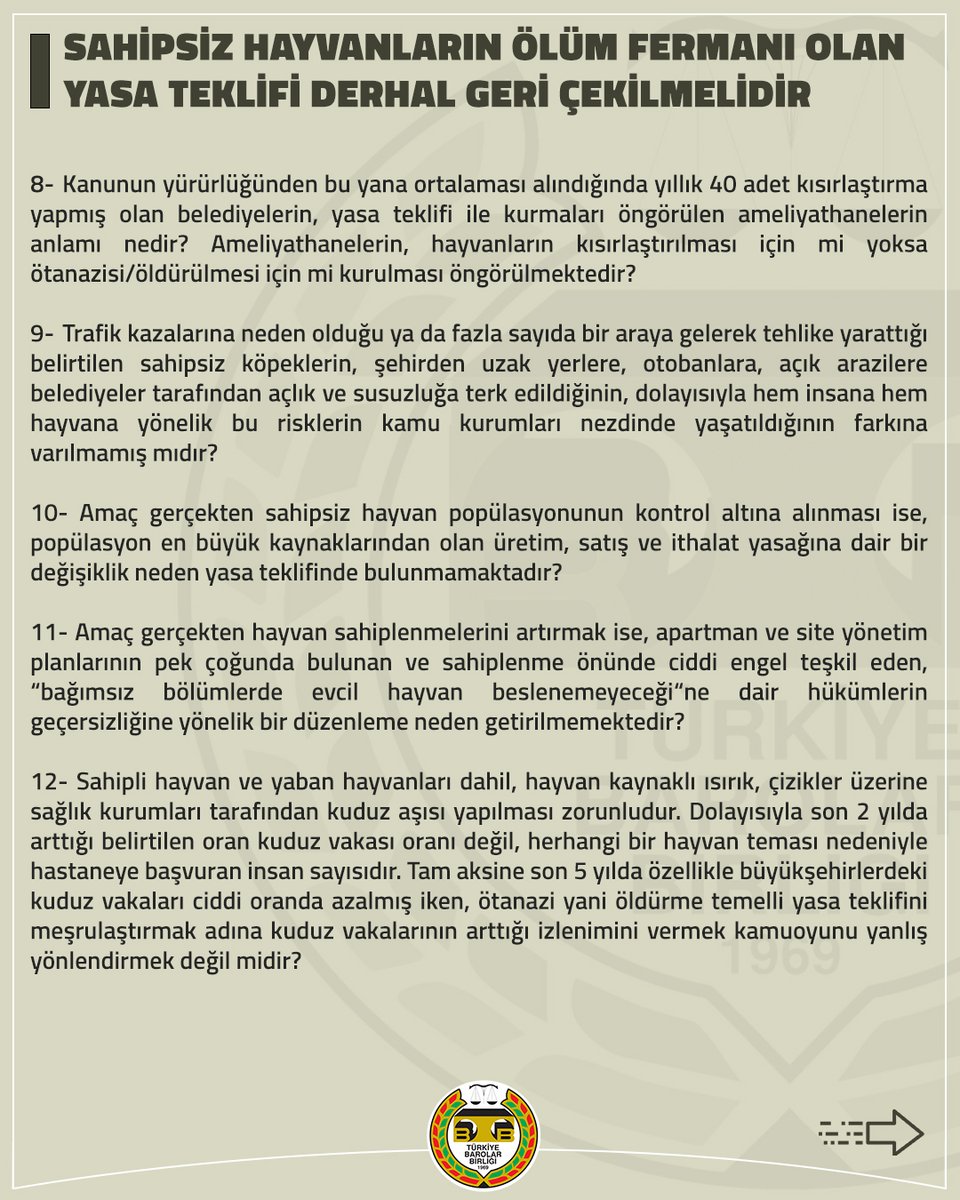 barolar's tweet photo. Sahipsiz Hayvanların Ölüm Fermanı Olan Yasa Teklifi Derhal Geri Çekilmelidir

👉 https://t.co/RvoOUCnnww https://t.co/UojFibBN8L