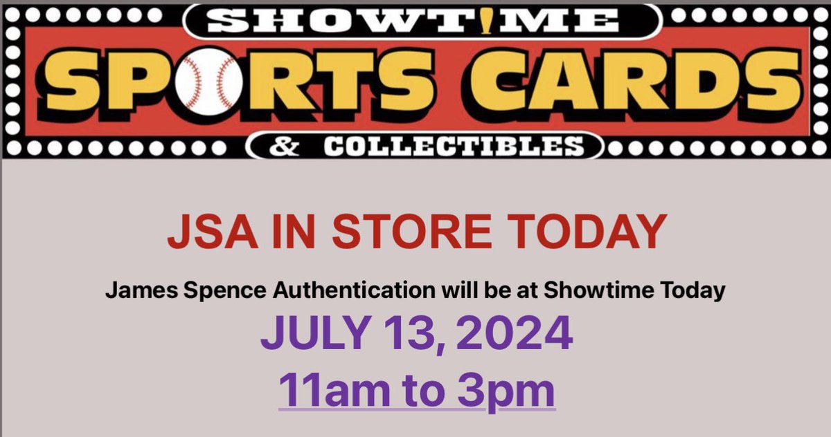 ShowtimeofJax's tweet photo. If you have autographed items that you would like to have authenticated, today is the day. @JSALOA will be @ShowtimeofJax #updateyourcollection 
9365 Philips Hwy, Jacksonville, FL https://t.co/xXrGjvsQh1