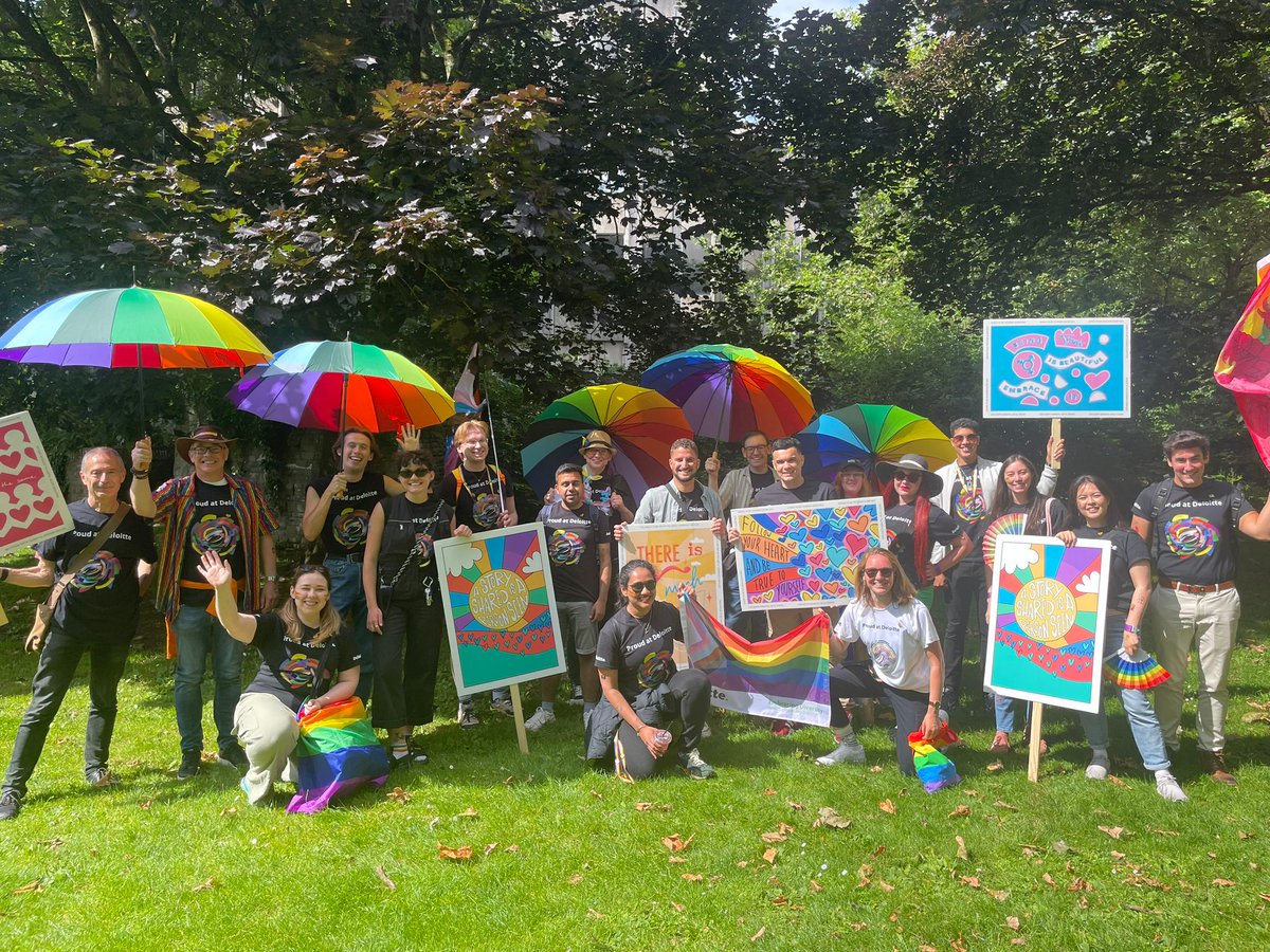 We're out, we're proud... and we're at <a href="/BristolPride/">Bristol Pride</a>! See us in our rainbow colours marching in the parade this afternoon 🏳️‍🌈☂️

#ProudatDeloitte