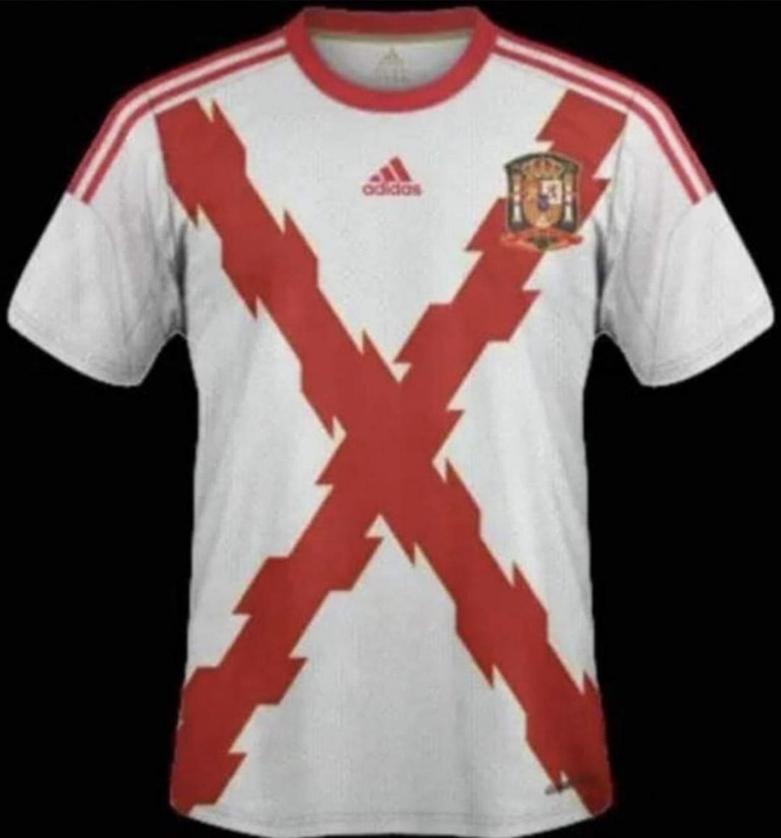 jjavierbueno's tweet photo. Esta es la camiseta que #España debería lucir para jugar contra #Inglaterra
#EURO2024 #Eurocopa2024 #FinalEurocopa #SPAENG #Españavsinglaterra #ESPING #EspañaInglaterra #EnglandEuro2024 #EnglandvsSpain https://t.co/yAWg1q1j4w