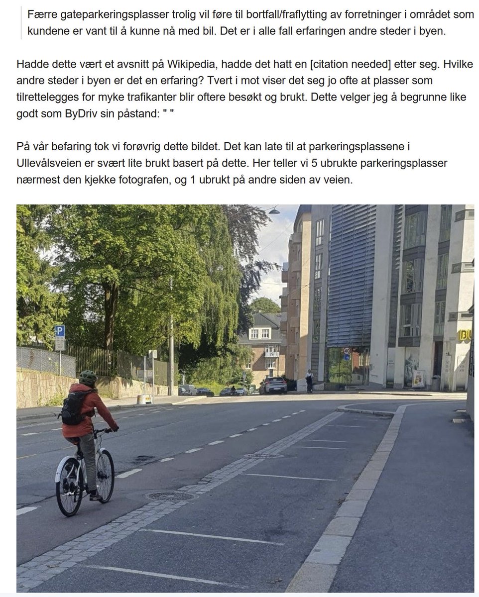 Når en stor organisasjon skriver en så tåpelig og ubegrunnet høringsuttalelse om et sykkelfelt, er det litt gøy å svare med samme mynt.

Lurer på om statistikken til noen av oss vil bli brukt av Plan og  Bygningsetaten? 😂