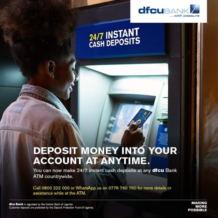 cbsfm_ug's tweet photo. After a long day, you don't need another long queue at the bank to deposit money! Bank at your pace with our countrywide ATMs available 24/7. You can now deposit cash in no time, anytime! Send us a message for assistance. #MakingMorePossible https://t.co/GH3YRG7Qv2