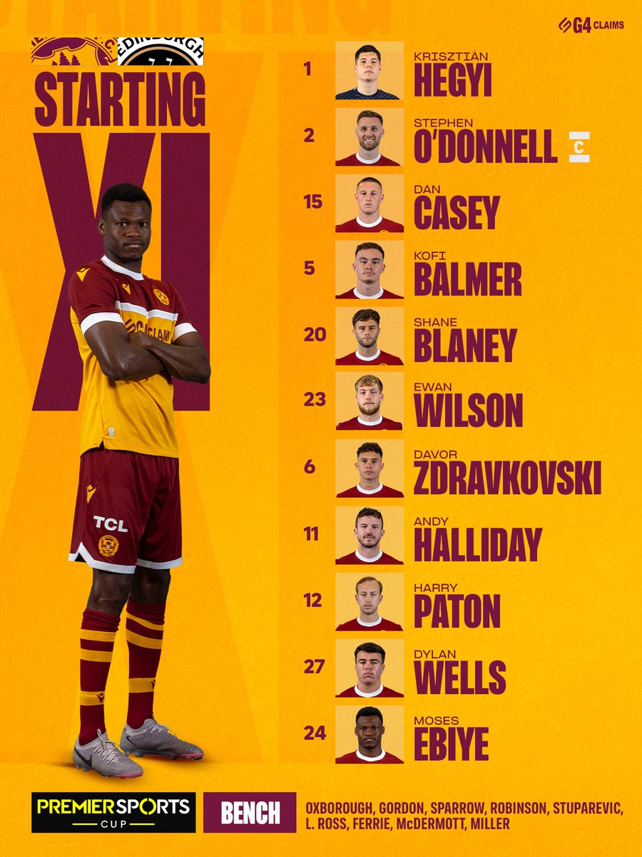 MotherwellFC's tweet photo. The first starting 11 of the season.

// Motherwell v Edinburgh City. https://t.co/GfRbCasBN8
