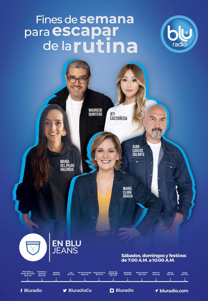 ¡Bienvenidos a #EnBluJeans!  

Escape de la rutina y acompáñenos este sábado.  

Dirige: <a href="/MARIACGRACIA/">MARIA CLARA GRACIA B</a>

#EnVivo a través de YouTube »youtube.com/watch?v=l4VUej…«