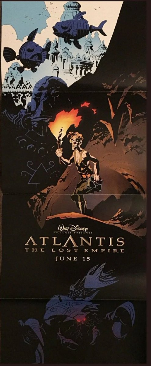 CheckerdNetwork's tweet photo. Giant promo poster Mignola did for Atlantis https://t.co/baLaK6KuFF