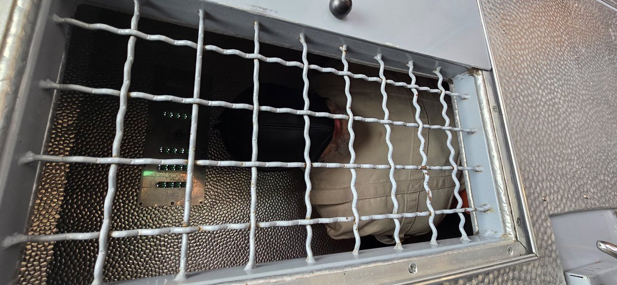 That is how my slave <a href="/yourprisonerDE/">REprogrammed</a> spent last night: alone in straitjacket and leather hood in a small prison bus cell at #steppenbrand2024 .
Anyone else can handle that? 😈
