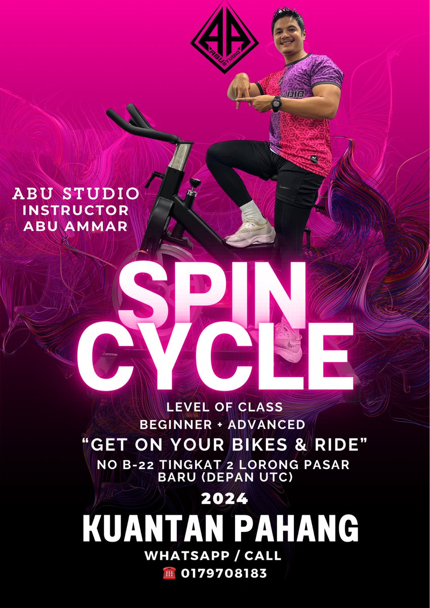 AbuuAmmarr's tweet photo. Korang dah pernah try class spin cycle?kalau belum jom lah cuba.ada class utk beginner dan advanced.nanti dah cuba confirm repeat 😍💪🏻 @KuantanTV https://t.co/shLmgYxI5E