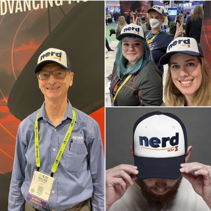 NCSAatIllinois's tweet photo. It's Embrace Your Geekness Day—time to break out your nerd hat from #SC23!  

Whether diving into data, crafting code or venturing into new tech territory, today we celebrate the geek in all of us. 

#EmbraceYourGeekness #NCSA #GeekPride #SC23 #SC24 #NCSA #Nerd https://t.co/MeeCRyciLg