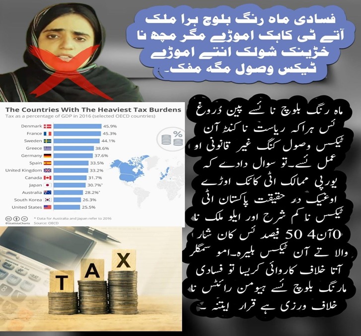 stfusimba's tweet photo. @MahrangBaloch_ فسادی ماہ رنگ بلوچ ہرا ملک آتے ٹی کاہک اموڑے مگر مچھ نا خڑینک شولک انتے اموڑے ٹیکس وصول مگہ مفک۔
ماہ رنگ بلوچ نا ئسے پین دُروغ ئس ہراکہ ریاست نا کُنڈ آن ٹیکس وصول کنگ غیر قانونی او عمل ئسے۔
@BalochLatif
#Mahrang_Wrong_Number https://t.co/uxhmdIlyGz