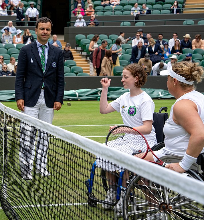 Wimbledon Foundation (@wimbledonfdn) on Twitter photo A magical moment for Lucy Foyster, the first young person to perform the coin toss at the Ladies' Wheelchair Singles Final representing <a href="/whizzkidz/">Whizz Kidz</a>.
#Wimbledon A magical moment for Lucy Foyster, the first young person to perform the coin toss at the Ladies' Wheelchair Singles Final representing <a href="/whizzkidz/">Whizz Kidz</a>.
#Wimbledon