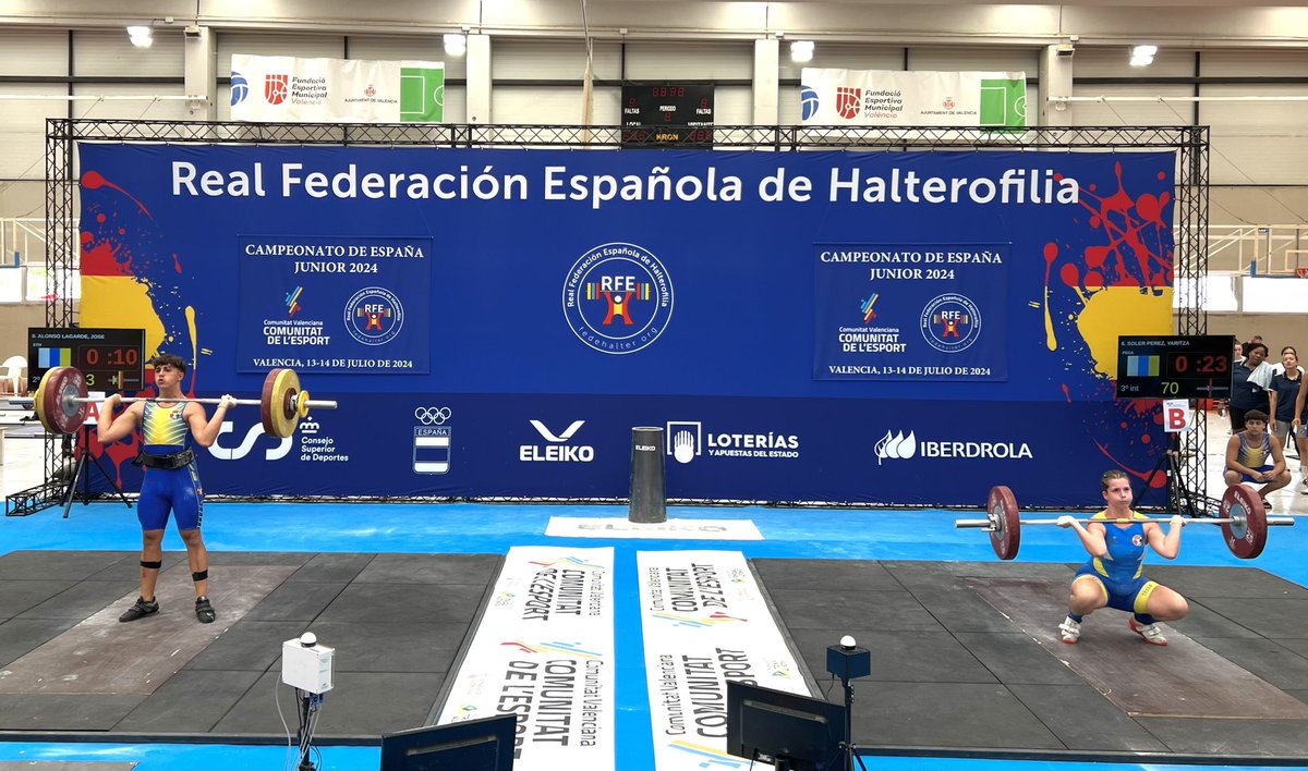 🏋️‍♀️🏋️Hoy se está disputando el Campeonato de España Junior 2024, organizado por <a href="/fedehalter/">🅡🅕🅔🅗</a> en el pabellón de Benicalap.
El futuro de la élite nacional, en nuestra ciudad
