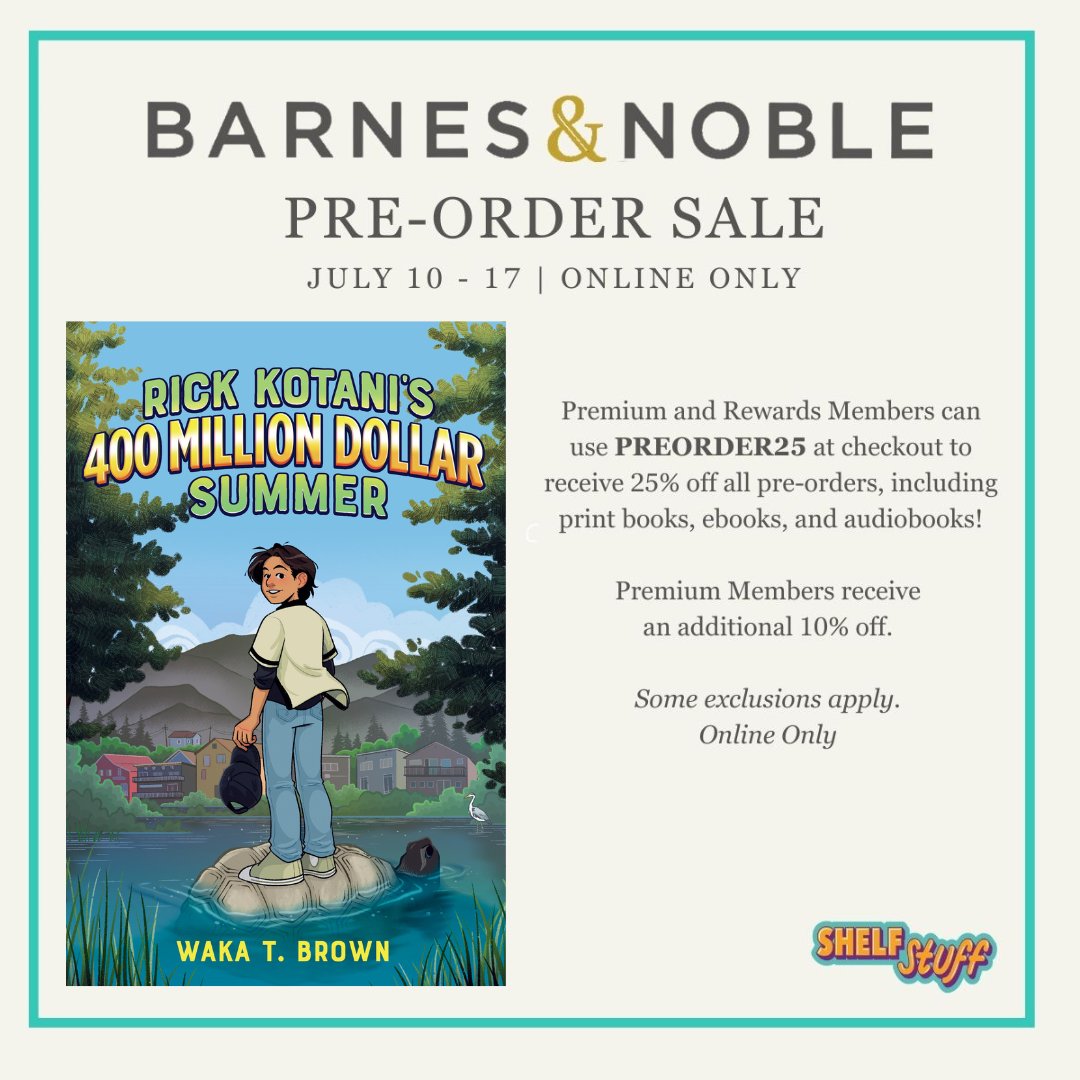 W_T_Brown's tweet image. Are you ready? Here it is, the cover for my next #middlegrade book: RICK KOTANI'S 400 MILLION DOLLAR SUMMER, publishing on 2/18/25! It's also available for 25% off through B&N's preorder special (until 7/17): bit.ly/3LocFKi  @HarperChildrens @BNBuzz #kidlit #BookTwitter